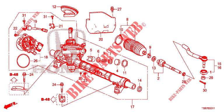P.S. GEAR BOX (RH) for Honda CIVIC TOURER 1.8 ES 5 Doors 6 speed manual 2014