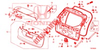 TAILGATE PANEL (2D)  for Honda CIVIC TOURER 1.8 EXGT 5 Doors 6 speed manual 2014