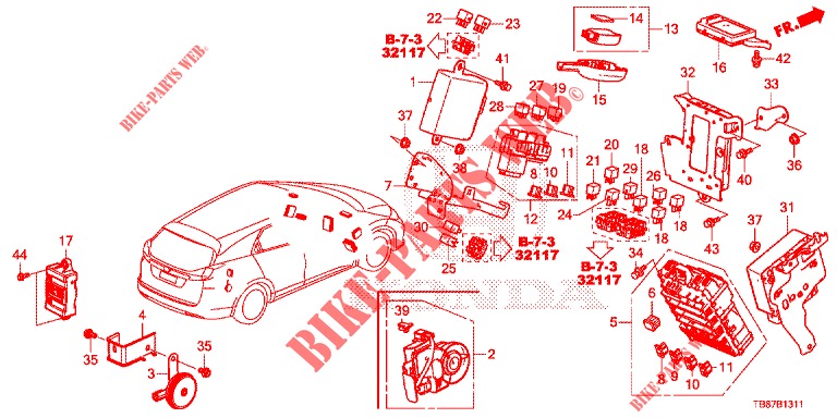 CONTROL UNIT (CABINE) (1) (RH) for Honda CIVIC TOURER 1.8 LIFESTYLE 5 Doors 6 speed manual 2014