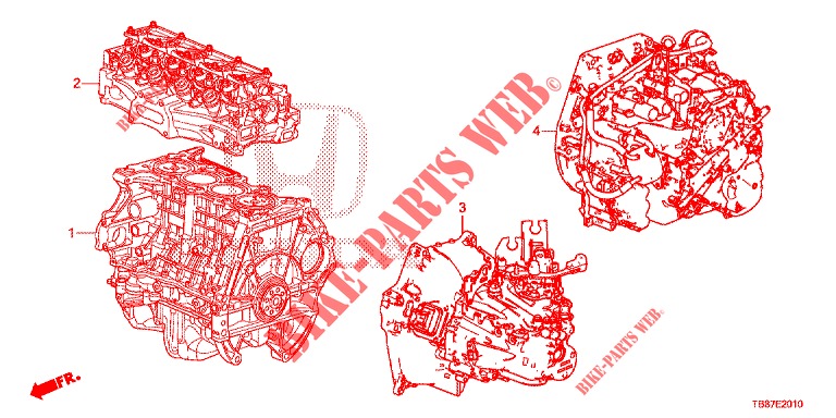 GASKET KIT/ENGINE ASSY./ TRANSMISSION ASSY.  for Honda CIVIC TOURER 1.8 LIFESTYLE 5 Doors 6 speed manual 2014