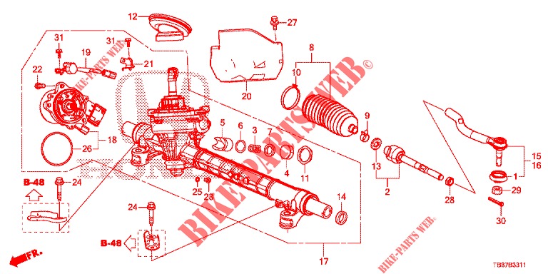 P.S. GEAR BOX (RH) for Honda CIVIC TOURER 1.8 LIFESTYLE 5 Doors 6 speed manual 2014