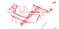 REAR BUMPER  for Honda CIVIC TOURER 1.8 EX 5 Doors 6 speed manual 2015