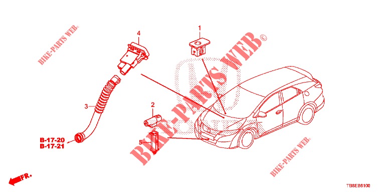 AIR CONDITIONER (CAPTEUR) for Honda CIVIC TOURER 1.8 EX 5 Doors 6 speed manual 2015