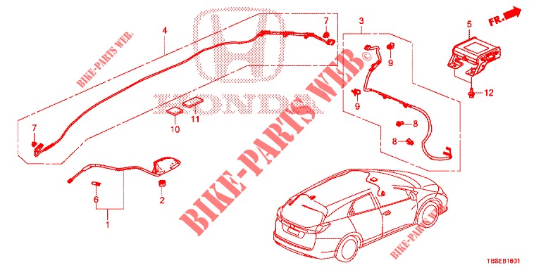 ANTENNA/SPEAKER (RH) for Honda CIVIC TOURER 1.8 EX 5 Doors 6 speed manual 2015