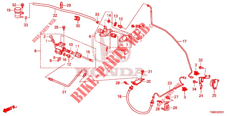 BRAKE MASTER CYLINDER (RH) (1.8L) for Honda CIVIC TOURER 1.8 EX 5 Doors 6 speed manual 2015