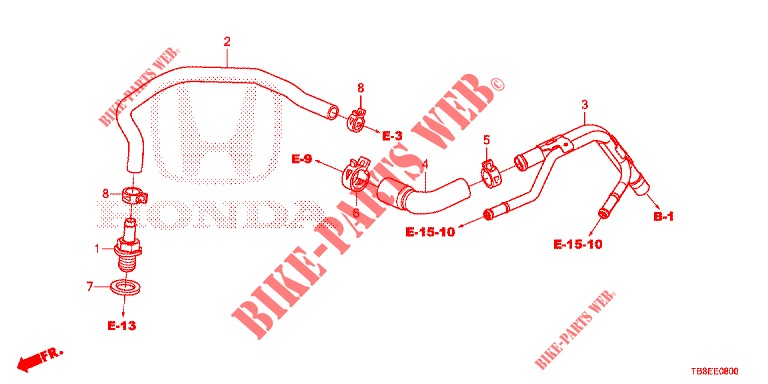 BREATHER PIPE ( '05)  for Honda CIVIC TOURER 1.8 EX 5 Doors 6 speed manual 2015