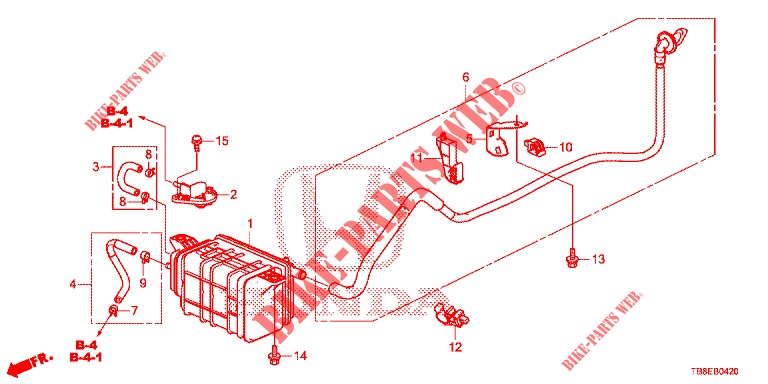 CANISTER  for Honda CIVIC TOURER 1.8 EX 5 Doors 6 speed manual 2015