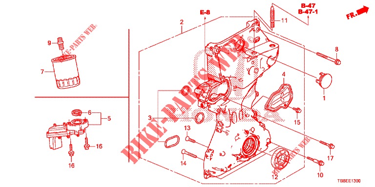 OIL PUMP (HMT)  for Honda CIVIC TOURER 1.8 EX 5 Doors 6 speed manual 2015