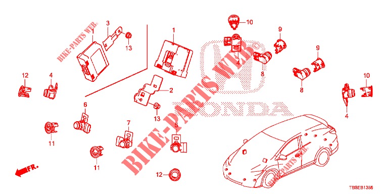 PARKING SENSOR  for Honda CIVIC TOURER 1.8 EX 5 Doors 6 speed manual 2015