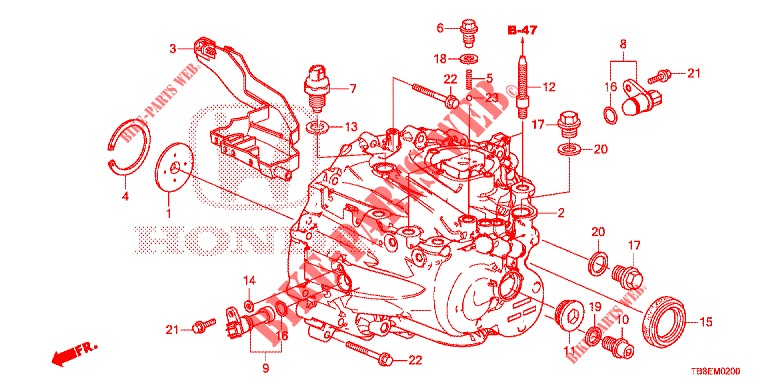 P.S. GEAR BOX  for Honda CIVIC TOURER 1.8 EX 5 Doors 6 speed manual 2015