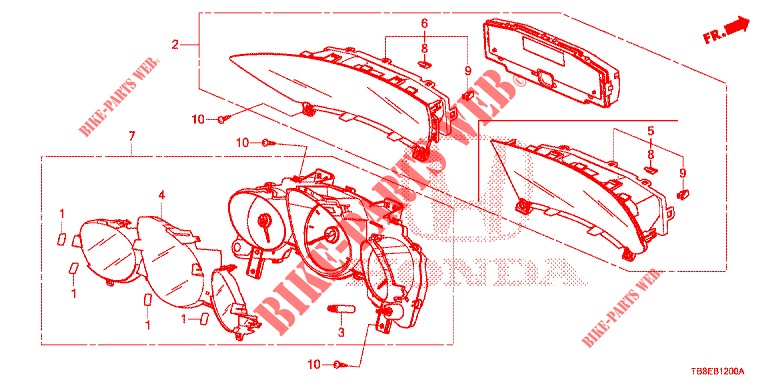 SPEEDOMETER  for Honda CIVIC TOURER 1.8 EX 5 Doors 6 speed manual 2015