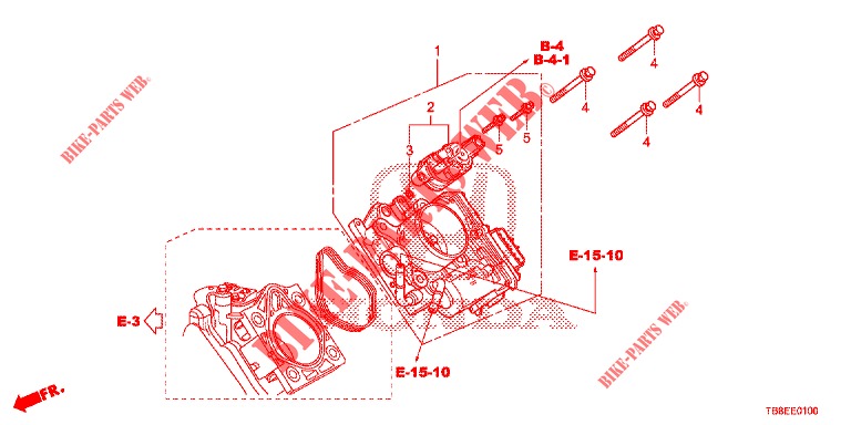 THROTTLE BODY ('84,'85)  for Honda CIVIC TOURER 1.8 EX 5 Doors 6 speed manual 2015