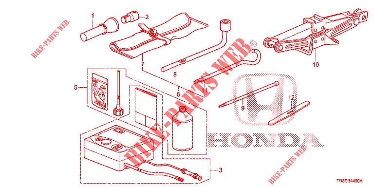 TOOLS/JACK  for Honda CIVIC TOURER 1.8 EX 5 Doors 6 speed manual 2015