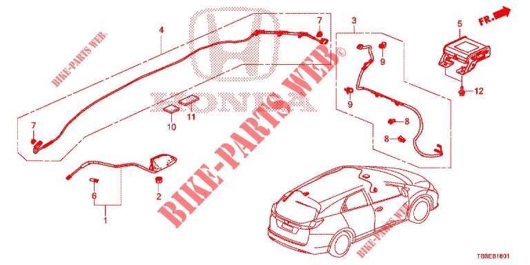 ANTENNA/SPEAKER (RH) for Honda CIVIC TOURER 1.8 EXGT 5 Doors 6 speed manual 2015
