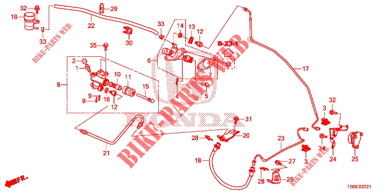 BRAKE MASTER CYLINDER (RH) (1.8L) for Honda CIVIC TOURER 1.8 EXGT 5 Doors 6 speed manual 2015