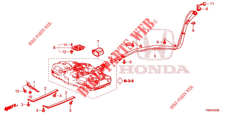 FUEL FILLER PIPE  for Honda CIVIC TOURER 1.8 EXGT 5 Doors 6 speed manual 2015