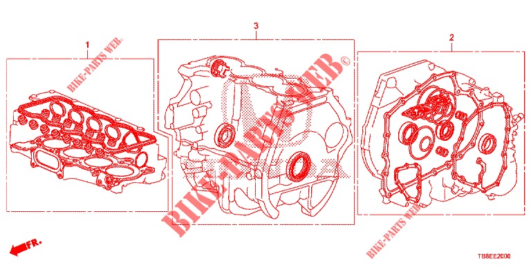 GASKET KIT/ TRANSMISSION ASSY.  for Honda CIVIC TOURER 1.8 EXGT 5 Doors 6 speed manual 2015