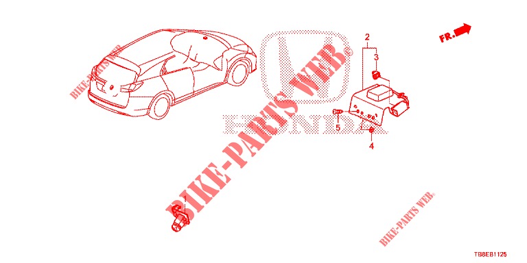 GPS ANTENNA / CAMERA REAR VIEW for Honda CIVIC TOURER 1.8 EXGT 5 Doors 6 speed manual 2015