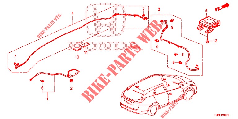 ANTENNA/SPEAKER (RH) for Honda CIVIC TOURER 1.8 SE 5 Doors 6 speed manual 2015