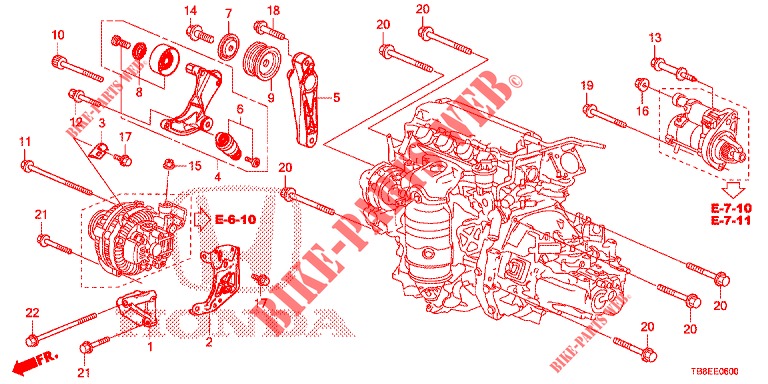 AUTO TENSIONER  for Honda CIVIC TOURER 1.8 SE 5 Doors 6 speed manual 2015