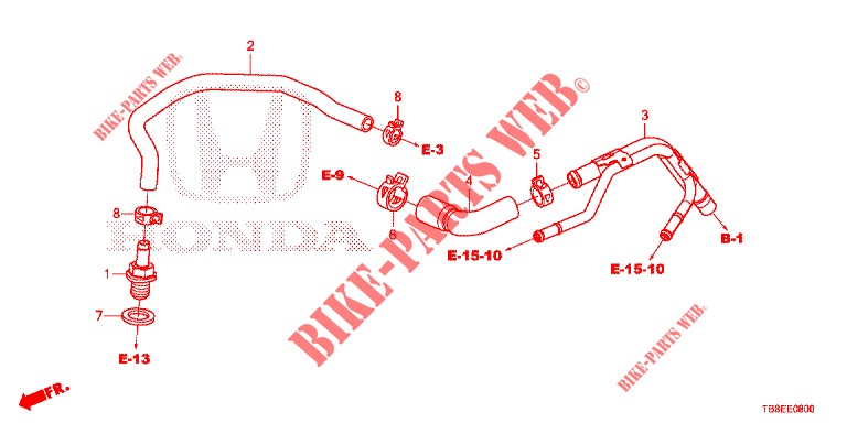 BREATHER PIPE ( '05)  for Honda CIVIC TOURER 1.8 SE 5 Doors 6 speed manual 2015