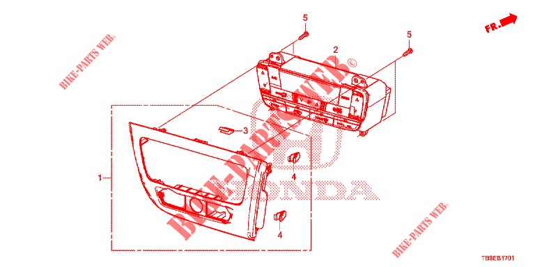 HEATER CONTROL (RH) for Honda CIVIC TOURER 1.8 SE 5 Doors 6 speed manual 2015