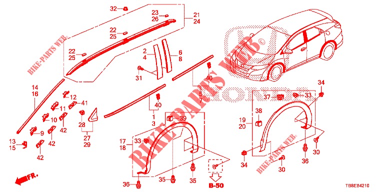 MOLDING/PROTECTOR  for Honda CIVIC TOURER 1.8 SE 5 Doors 6 speed manual 2015