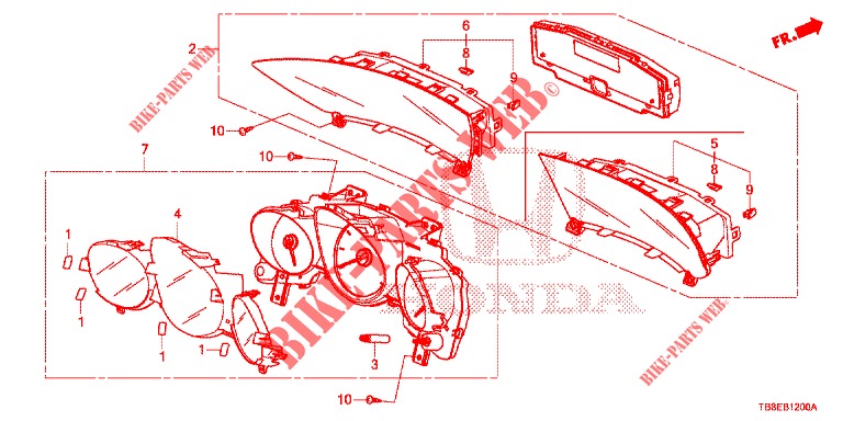 SPEEDOMETER  for Honda CIVIC TOURER 1.8 SE 5 Doors 6 speed manual 2015