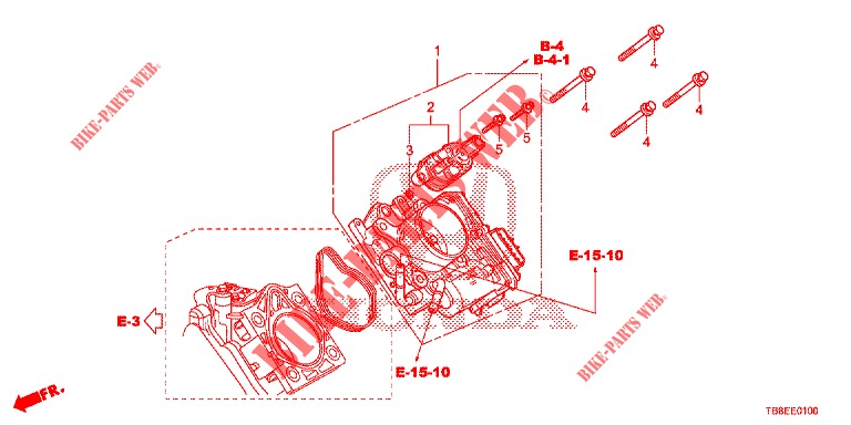 THROTTLE BODY ('84,'85)  for Honda CIVIC TOURER 1.8 SE 5 Doors 6 speed manual 2015