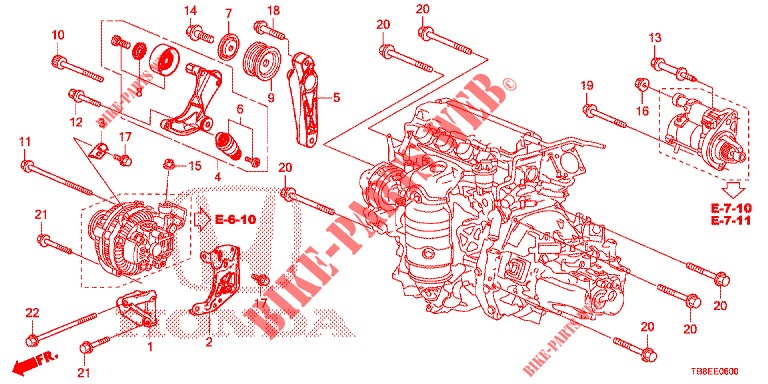 AUTO TENSIONER  for Honda CIVIC TOURER 1.8 ES 5 Doors 6 speed manual 2016
