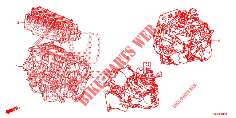 GASKET KIT/ENGINE ASSY./ TRANSMISSION ASSY.  for Honda CIVIC TOURER 1.8 ES 5 Doors 6 speed manual 2016