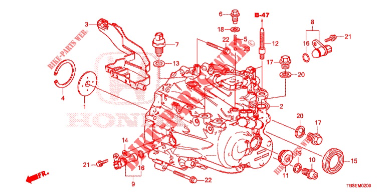 P.S. GEAR BOX  for Honda CIVIC TOURER 1.8 ES 5 Doors 6 speed manual 2016