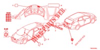 EMBLEMS/CAUTION LABELS  for Honda CIVIC TOURER 1.8 EX 5 Doors 6 speed manual 2016