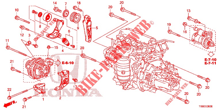 AUTO TENSIONER  for Honda CIVIC TOURER 1.8 EX 5 Doors 6 speed manual 2016
