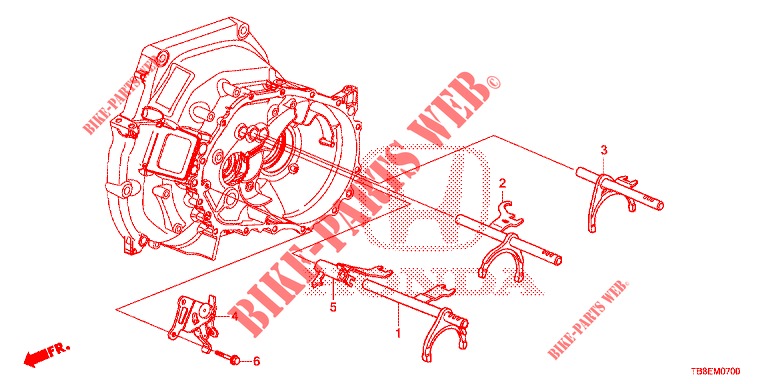 SHIFT FORK/SETTING SCREW  for Honda CIVIC TOURER 1.8 EX 5 Doors 6 speed manual 2016