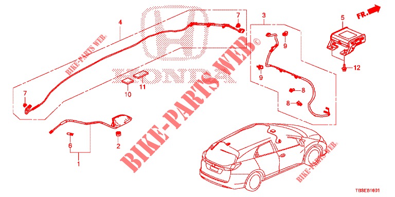 ANTENNA/SPEAKER (RH) for Honda CIVIC TOURER 1.8 EXGT 5 Doors 6 speed manual 2016