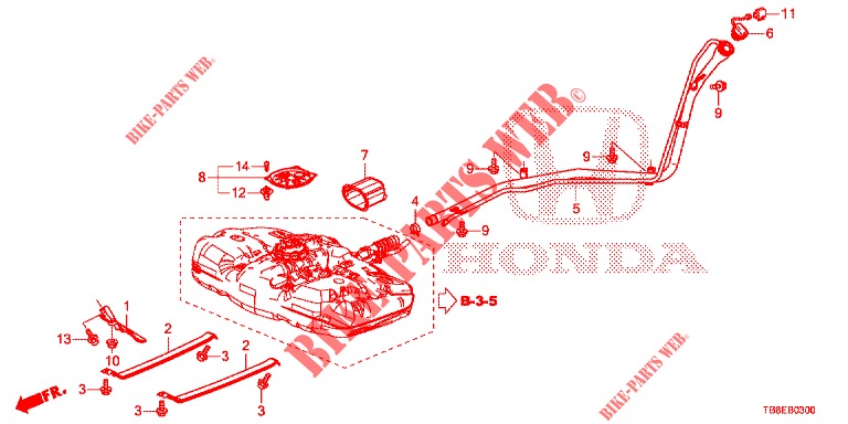 FUEL FILLER PIPE  for Honda CIVIC TOURER 1.8 EXGT 5 Doors 6 speed manual 2016