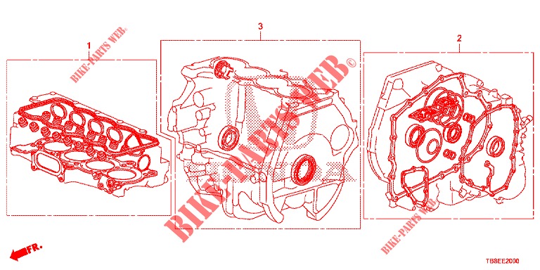 GASKET KIT/ TRANSMISSION ASSY.  for Honda CIVIC TOURER 1.8 EXGT 5 Doors 6 speed manual 2016