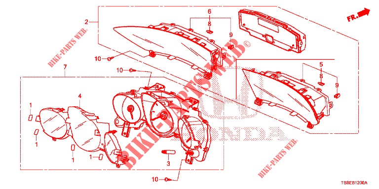 SPEEDOMETER  for Honda CIVIC TOURER 1.8 EXGT 5 Doors 6 speed manual 2016