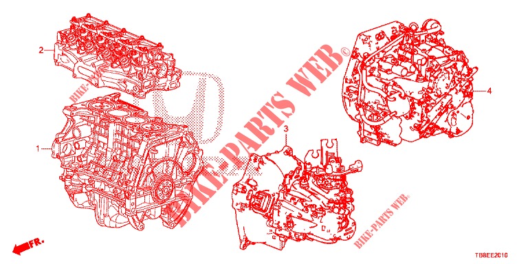 GASKET KIT/ENGINE ASSY./ TRANSMISSION ASSY.  for Honda CIVIC TOURER 1.8 SE 5 Doors 6 speed manual 2016