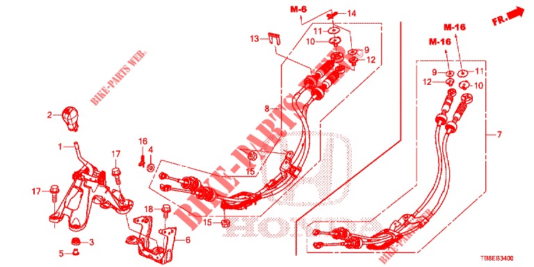 SELECT LEVER (HMT)  for Honda CIVIC TOURER 1.8 SE 5 Doors 6 speed manual 2016