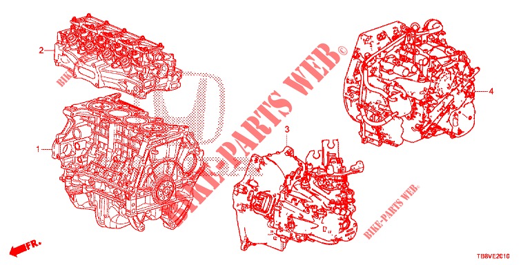 GASKET KIT/ENGINE ASSY./ TRANSMISSION ASSY.  for Honda CIVIC TOURER 1.8 ES 5 Doors 6 speed manual 2017