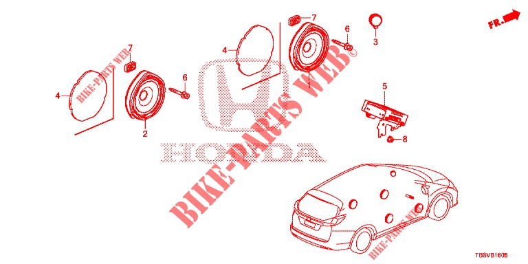 ANTENNA/SPEAKER  for Honda CIVIC TOURER 1.8 EX 5 Doors 6 speed manual 2017