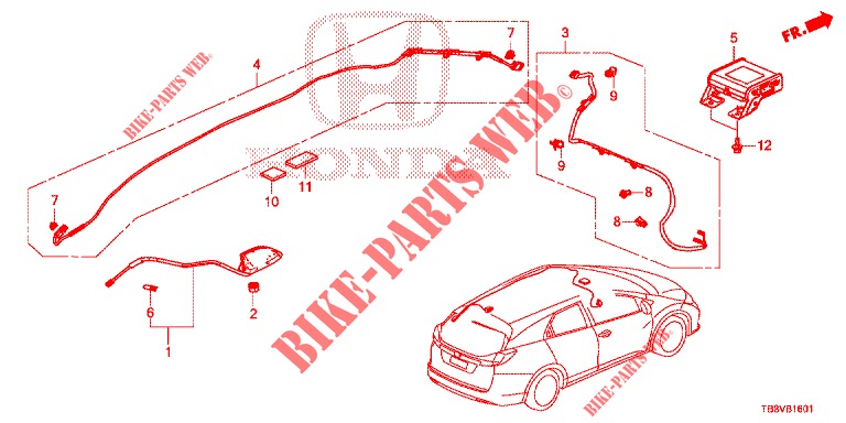 ANTENNA/SPEAKER (RH) for Honda CIVIC TOURER 1.8 EX 5 Doors 6 speed manual 2017