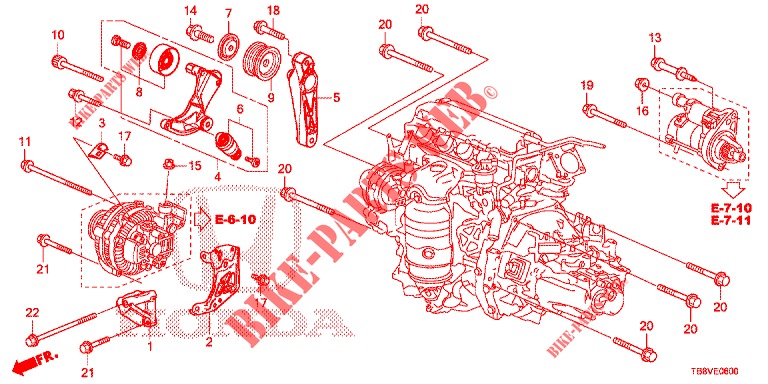 AUTO TENSIONER  for Honda CIVIC TOURER 1.8 EX 5 Doors 6 speed manual 2017