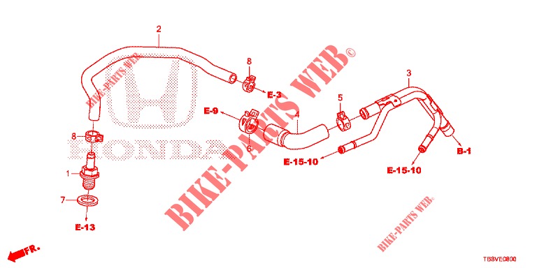 BREATHER PIPE ( '05)  for Honda CIVIC TOURER 1.8 EX 5 Doors 6 speed manual 2017