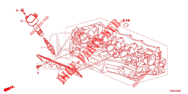 PLUG HOLE COIL  for Honda CIVIC TOURER 1.8 EX 5 Doors 6 speed manual 2017