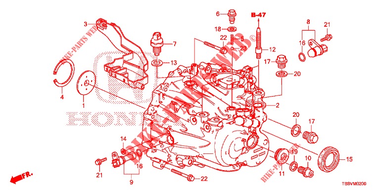 P.S. GEAR BOX  for Honda CIVIC TOURER 1.8 EX 5 Doors 6 speed manual 2017