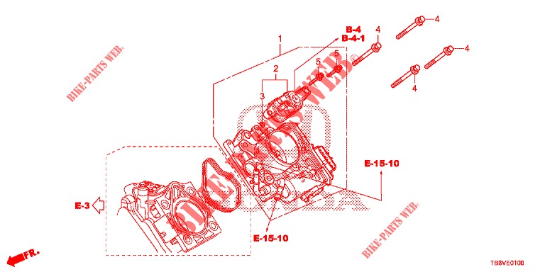 THROTTLE BODY ('84,'85)  for Honda CIVIC TOURER 1.8 EX 5 Doors 6 speed manual 2017