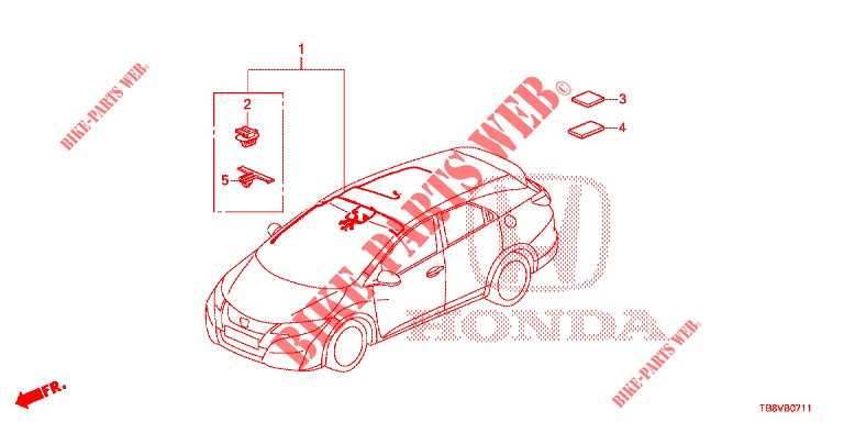 WIRE HARNESS (6) (RH) for Honda CIVIC TOURER 1.8 SE 5 Doors 6 speed manual 2017